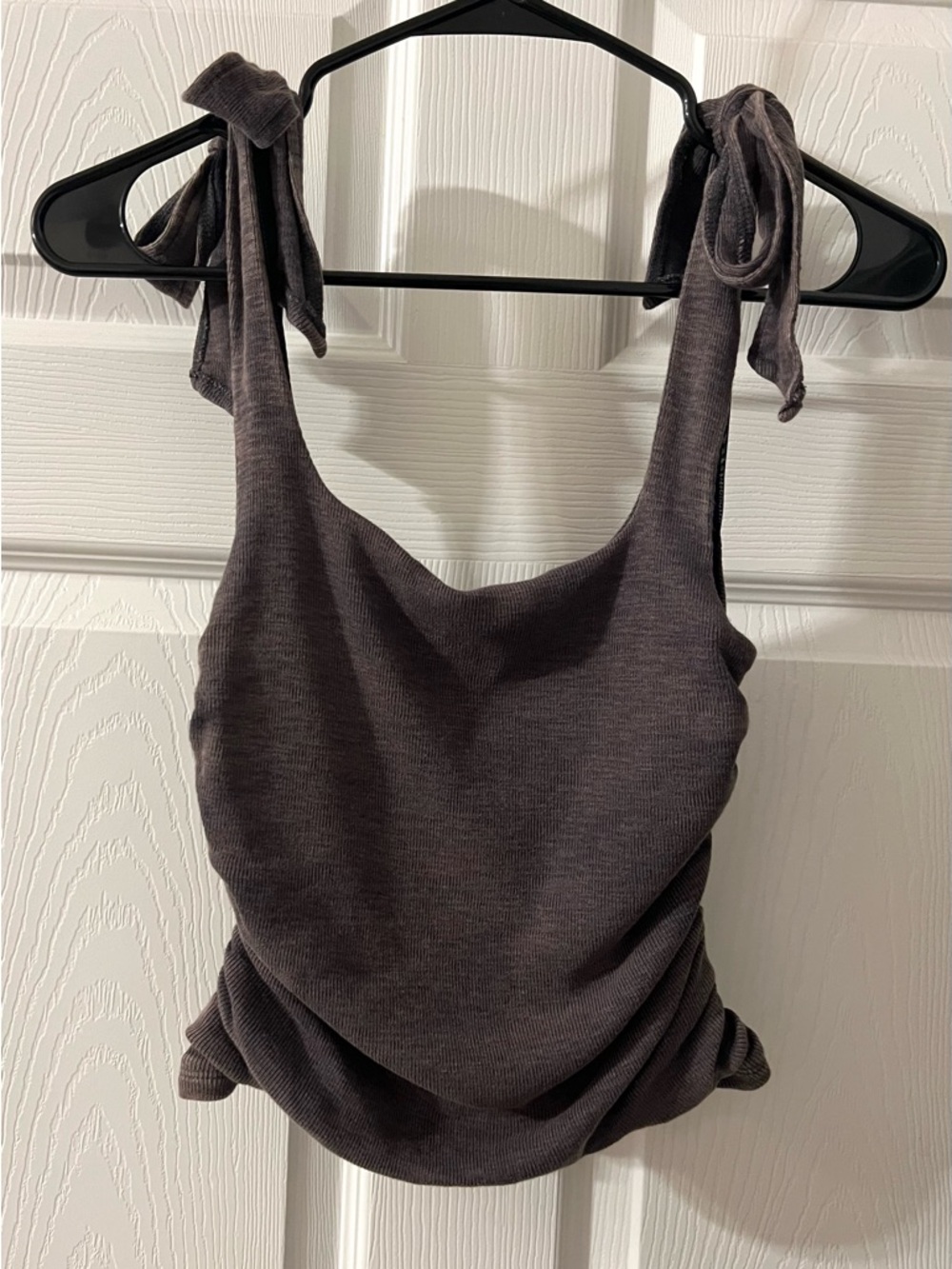 Free People Ribbed Ruched Tie-Shoulder Tank - Picture 2 of 6